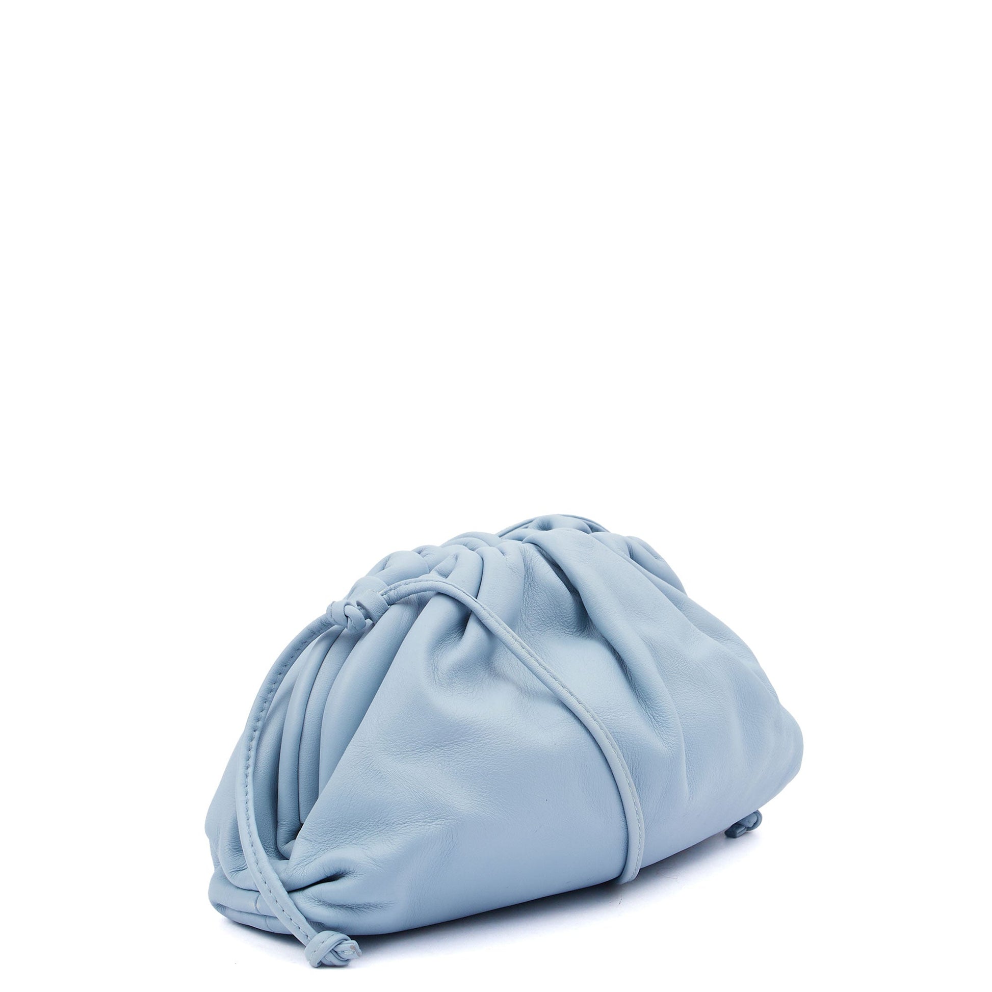 Bottega Veneta Cross Body The Pouch - Mini in Blue, Leather — Side View