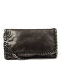 Stella McCartney Shoulder Bag Falabella Clutch in Metallic, Fabric — Front View