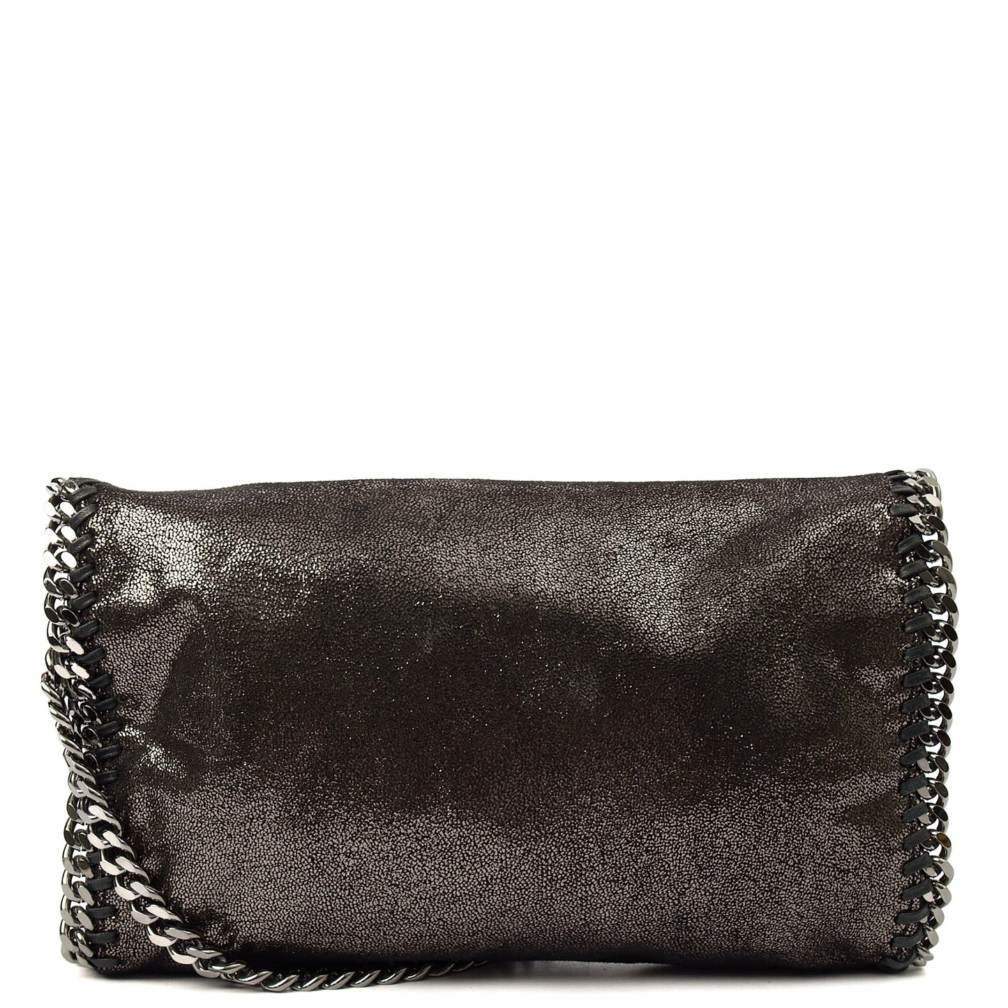 Stella McCartney Shoulder Bag Falabella Clutch in Metallic, Fabric — Top View