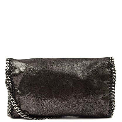 Stella McCartney Shoulder Bag Falabella Clutch in Metallic, Fabric — Top View