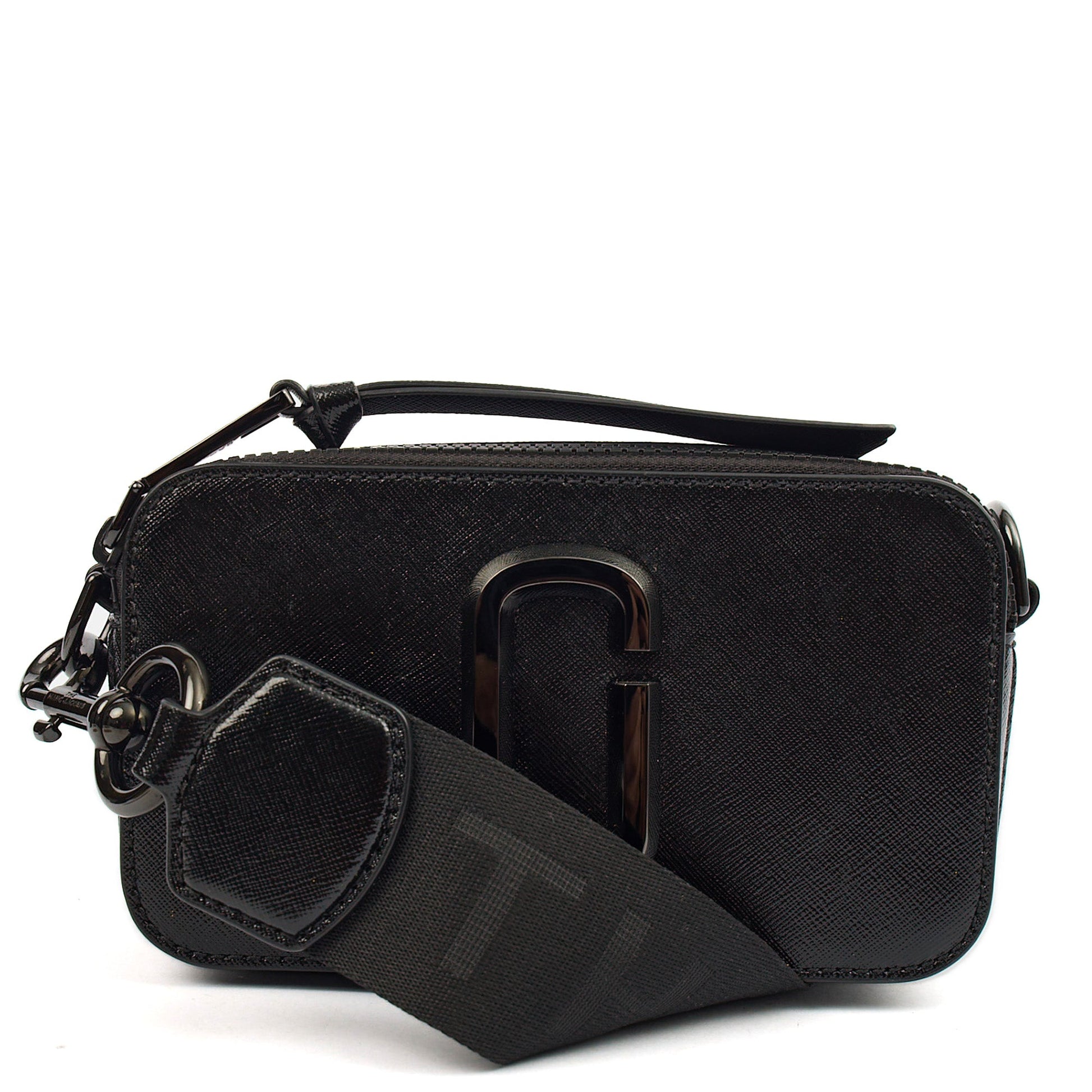 Marc Jacobs Cross Body Snapshot in Black, Leather — Front View