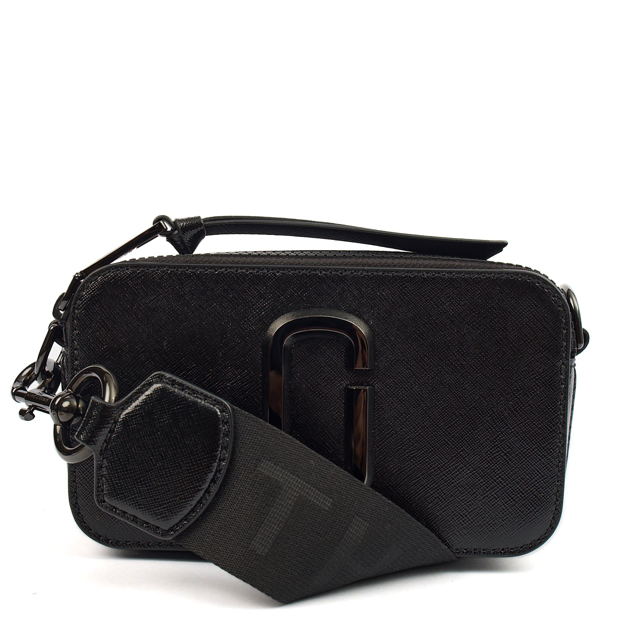 Marc Jacobs Cross Body Snapshot in Black, Leather — Front View