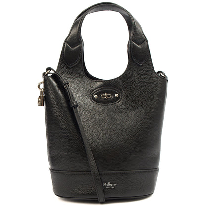Mulberry Bucket Bag Lily - Tote  in Black, Crinkle Patent — Front View
