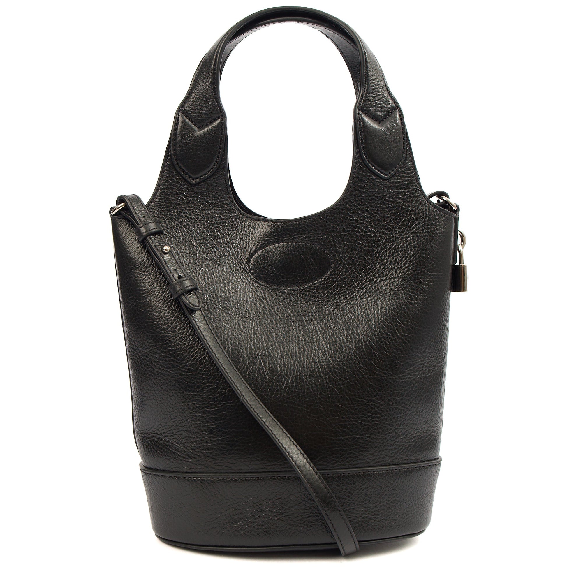 Mulberry Bucket Bag Lily - Tote  in Black, Crinkle Patent — Top View