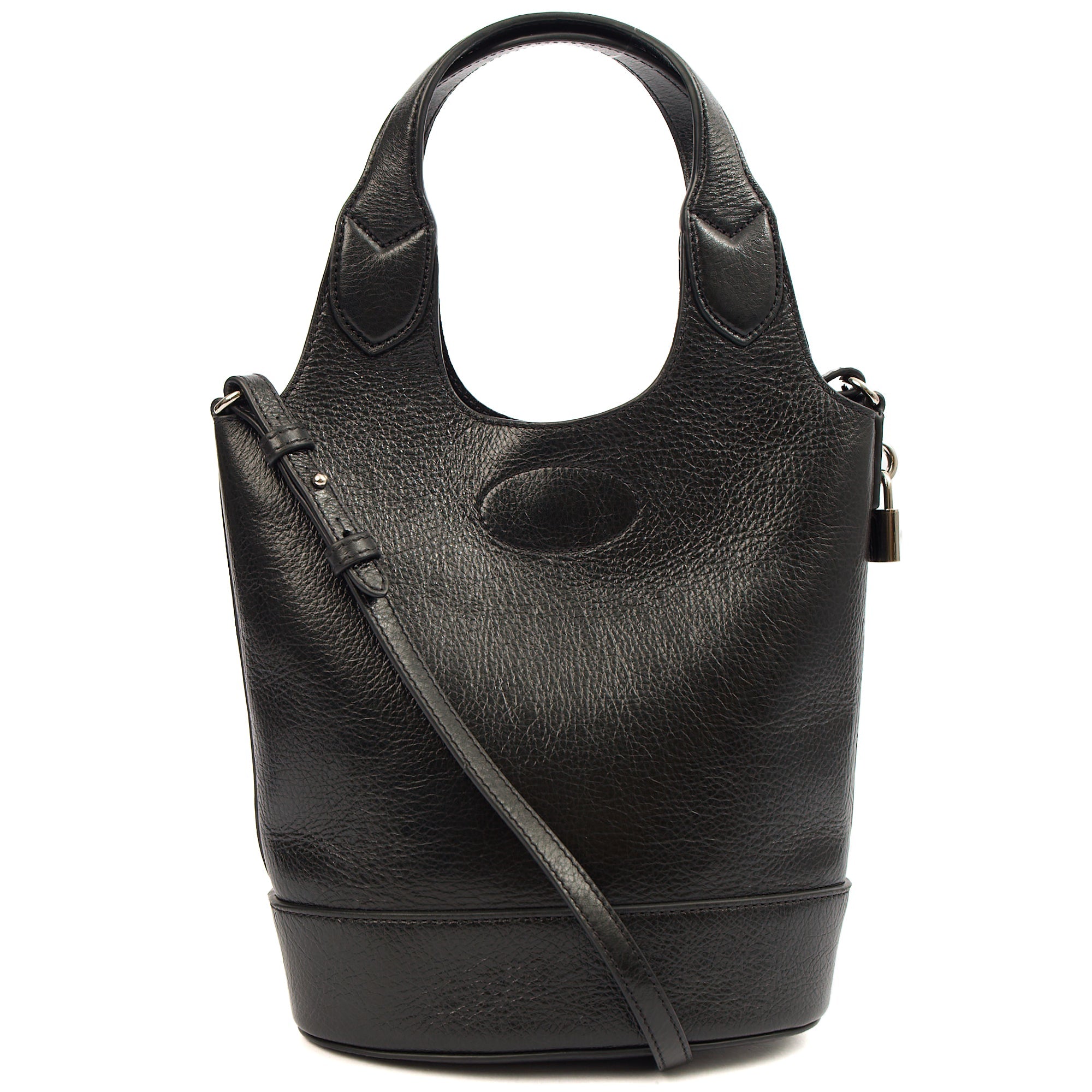 Mulberry Bucket Bag Lily - Tote  in Black, Crinkle Patent — Top View