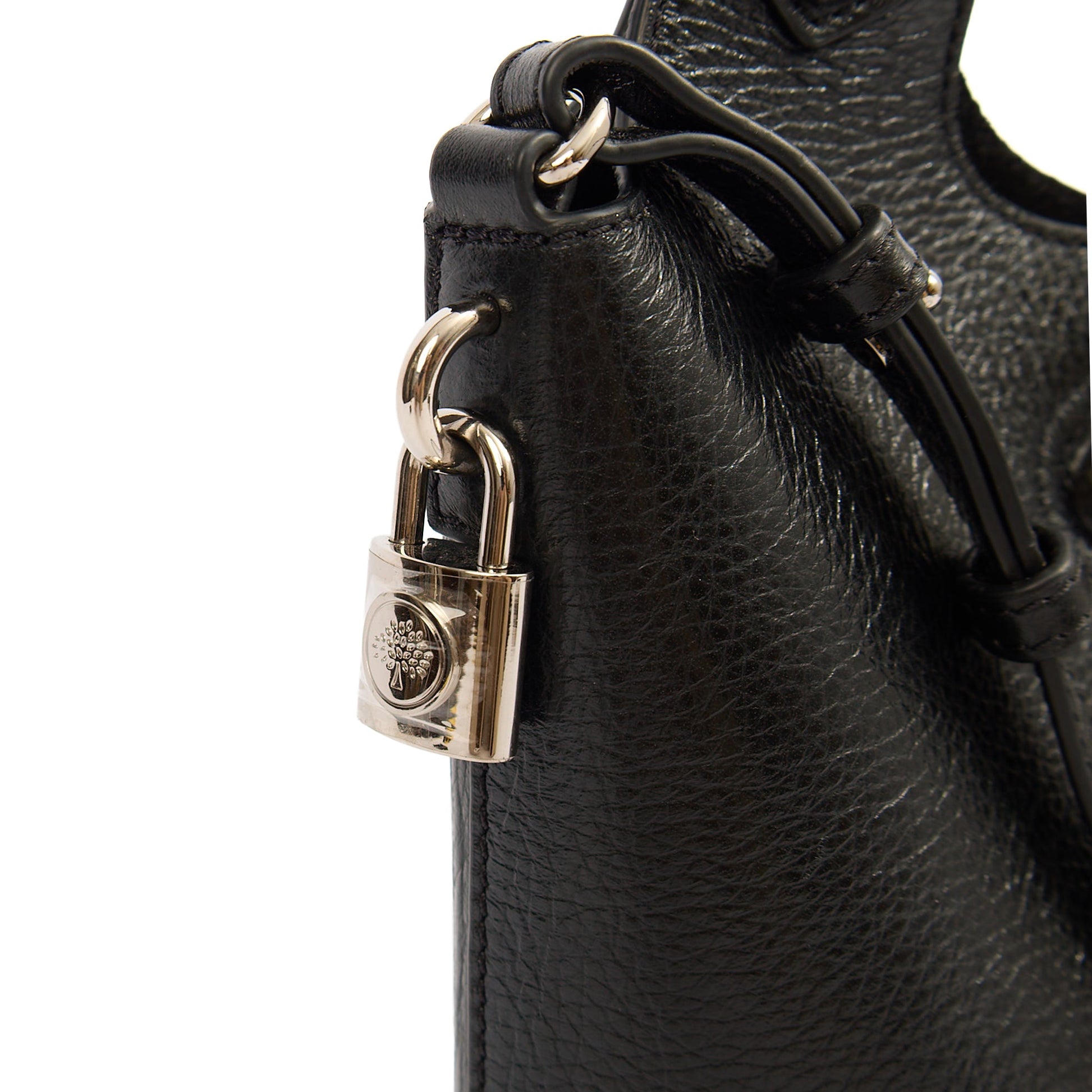 Mulberry Bucket Bag Lily - Tote  in Black, Crinkle Patent — Side View