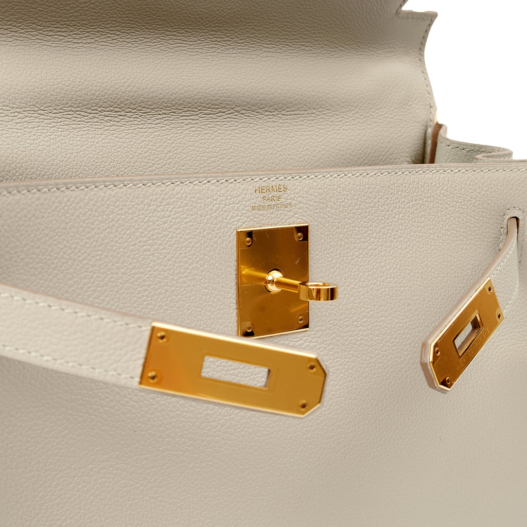 Hermes Top Handle Kelly 28 in Gris Perle, Evercolour — Alternate View 9