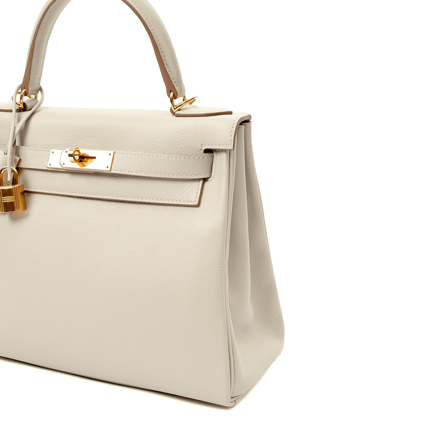 Hermes Top Handle Kelly 28 in Gris Perle, Evercolour — Alternate View 13