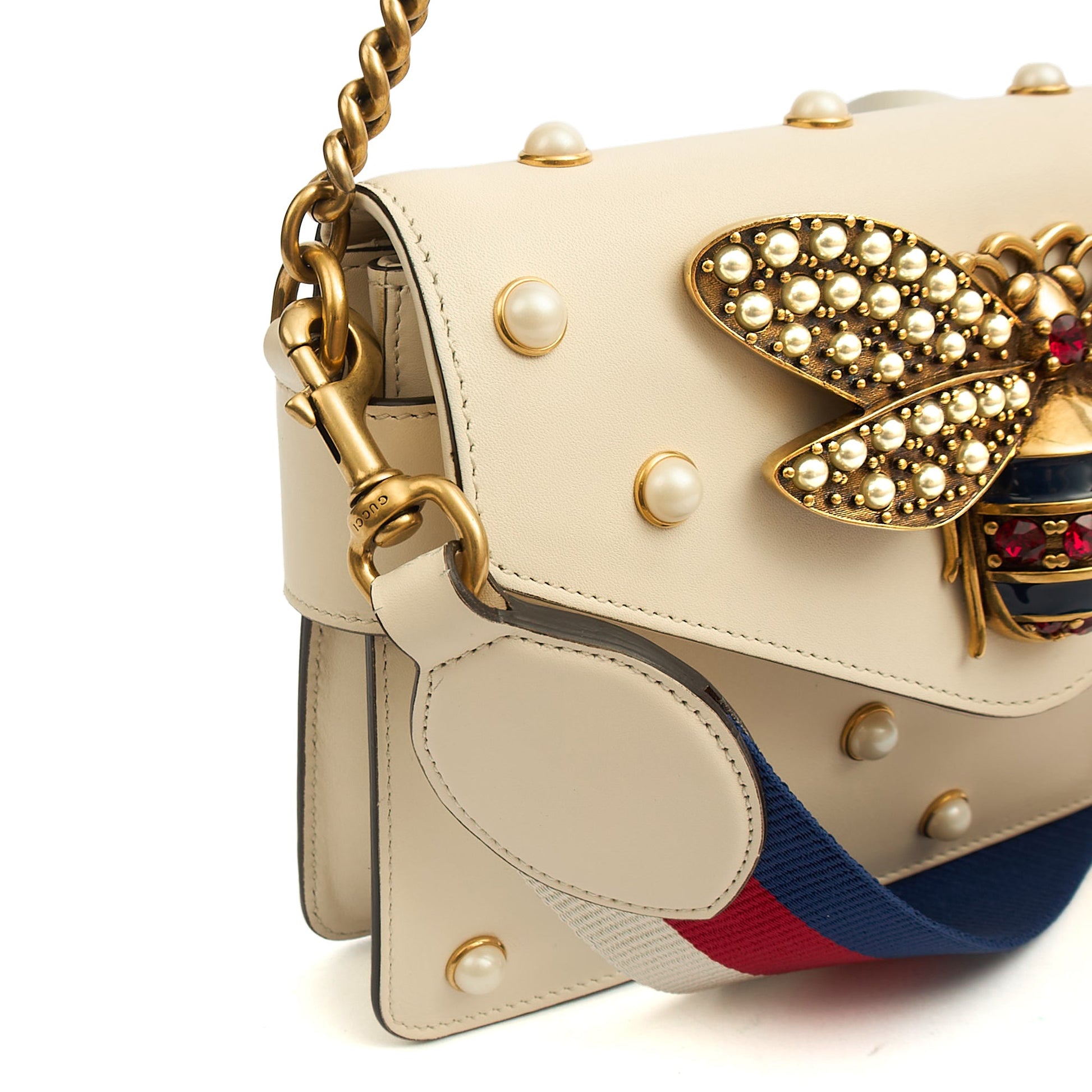 Gucci Cross Body Queen Margaret in Cream, Leather — Alternate View 10