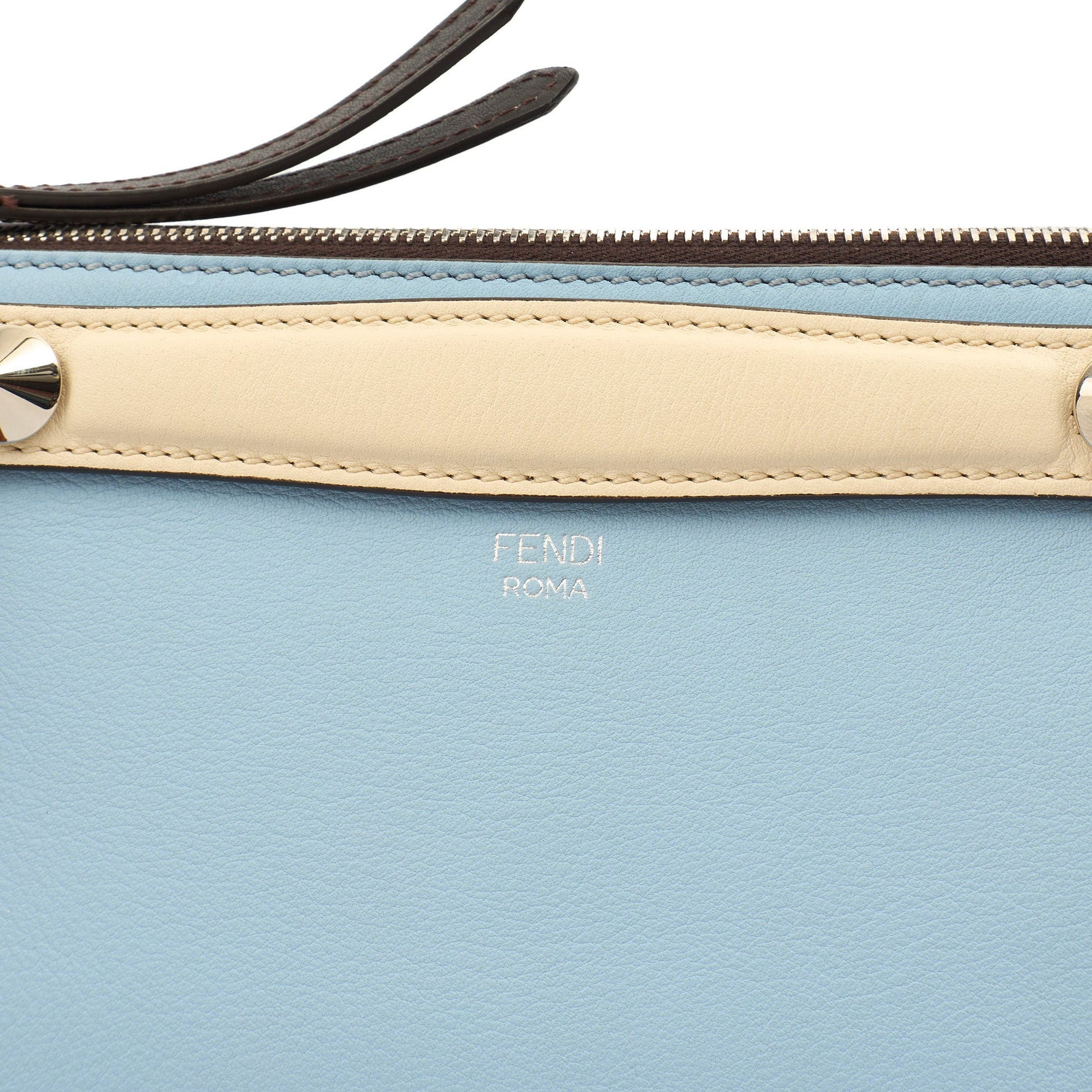 Fendi Tote By The Way - Medium in Blue, Leather — Lifestyle View