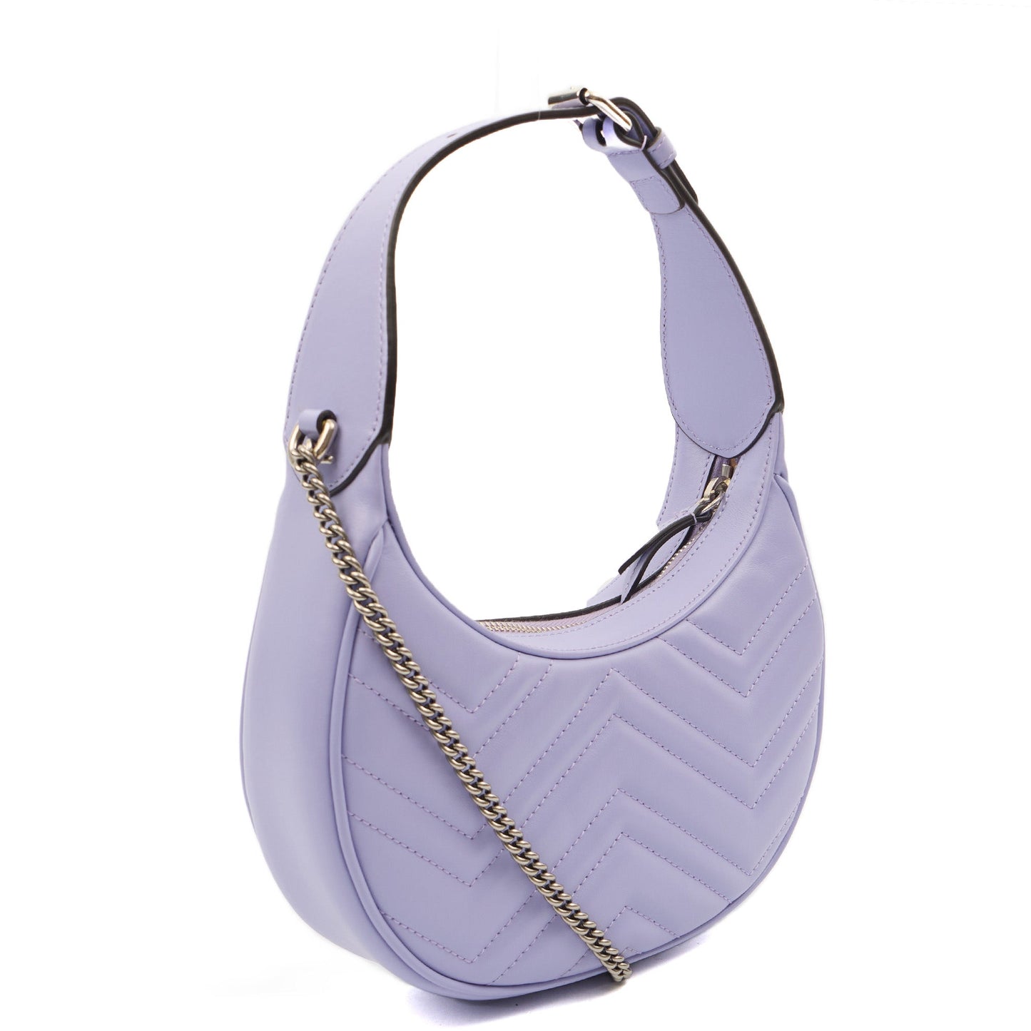 Gucci Top Handle Half Moon Hobo in Purple, Leather — Alternate View 8