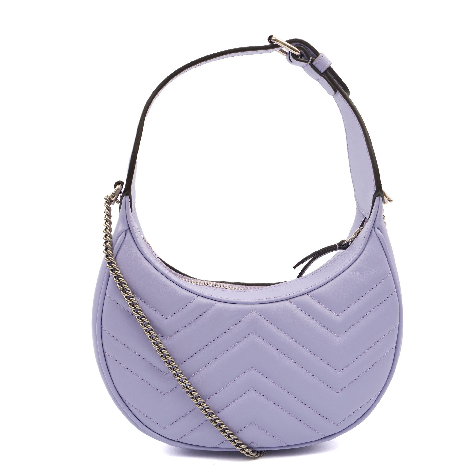 Gucci Top Handle Half Moon Hobo in Purple, Leather — Alternate View 9
