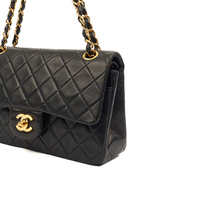 Chanel Cross Body Classic Double Flap - Small in Navy, Lambskin Leather — Alternate View 16