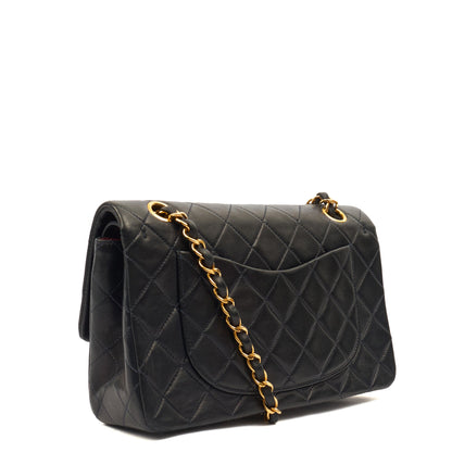 Chanel Cross Body Classic Double Flap - Small in Navy, Lambskin Leather — Back View