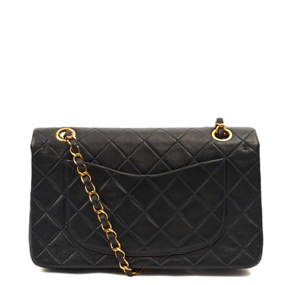 Chanel Cross Body Classic Double Flap - Small in Navy, Lambskin Leather — Top View