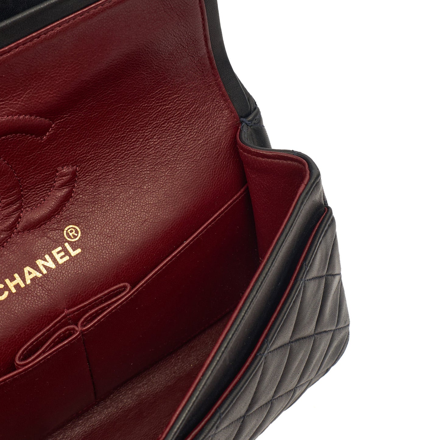 Chanel Cross Body Classic Double Flap - Small in Navy, Lambskin Leather — Alternate View 20