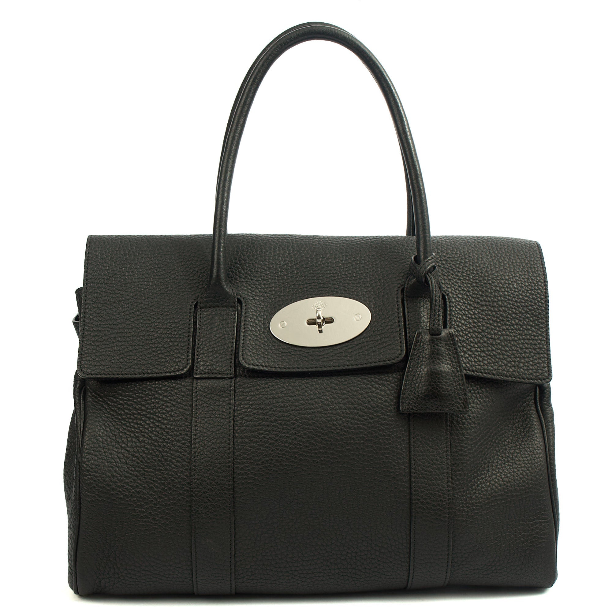 Mulberry Tote Bayswater Heritage in Black, Leather — Front View