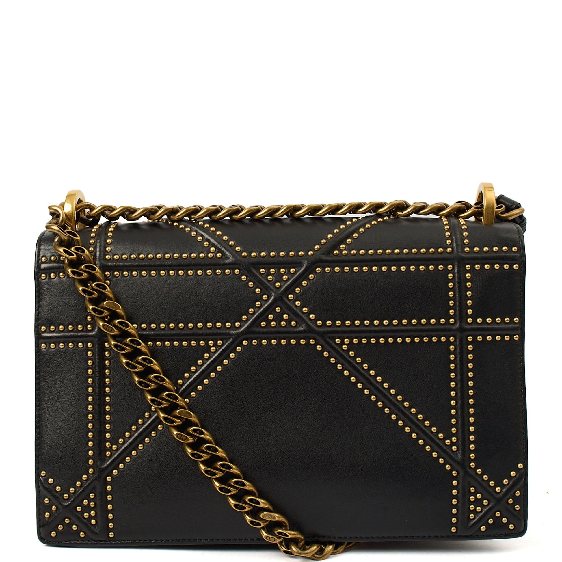 Christian Dior Cross Body Diorama - Medium in Black, Leather — Top View