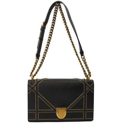 Christian Dior Cross Body Diorama - Medium in Black, Leather — Side View