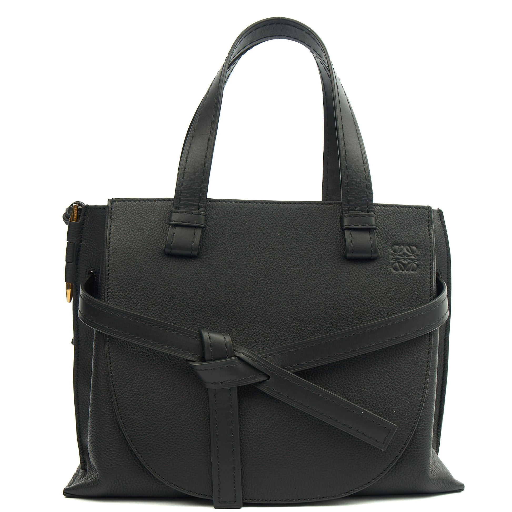 Loewe Tote Gate - Small in Black, Leather — Alternate View 8