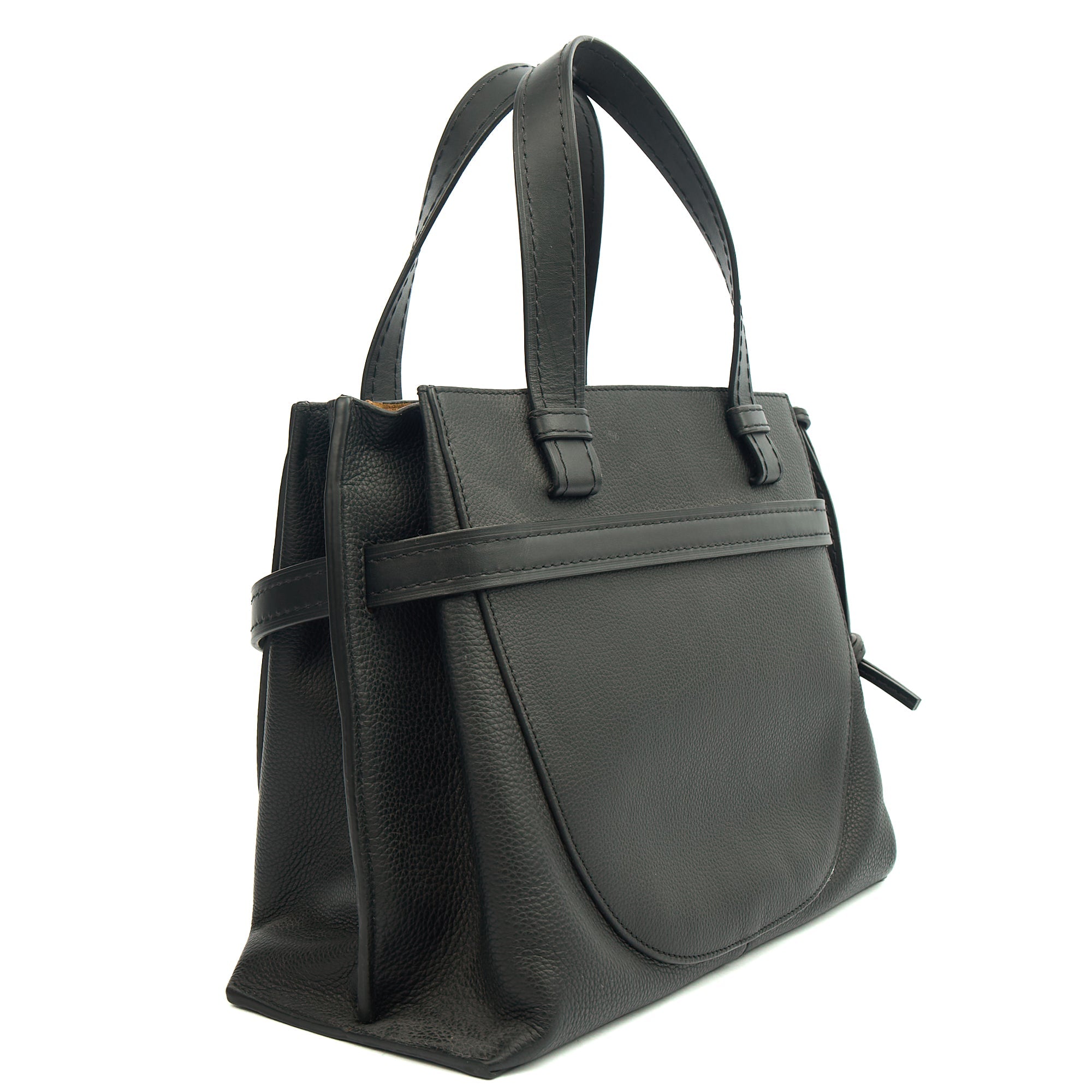 Loewe Tote Gate - Small in Black, Leather — Alternate View 9