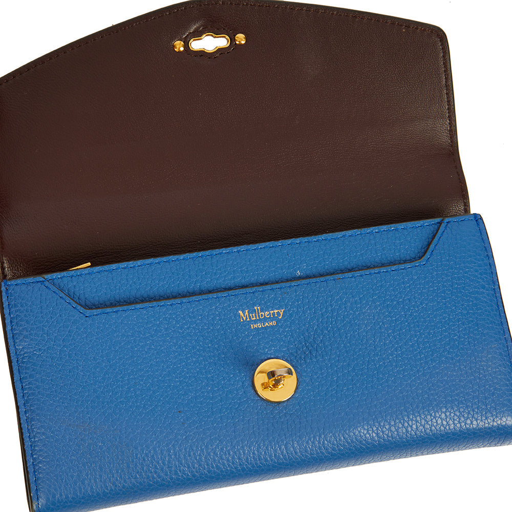 Mulberry Wallet Darley Wallet - Medium in Porcelain Blue, Calfskin Leather — Alternate View 15