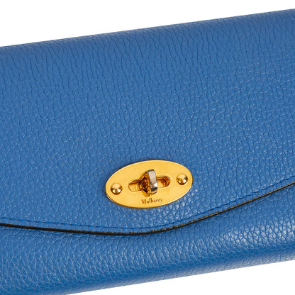 Mulberry Wallet Darley Wallet - Medium in Porcelain Blue, Calfskin Leather — Lifestyle View