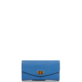 Mulberry Wallet Darley Wallet - Medium in Porcelain Blue, Calfskin Leather — Front View
