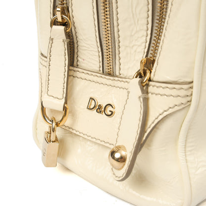 Dolce & Gabbana Shoulder Bag Tote in White, Patent Leather — Alternate View 20