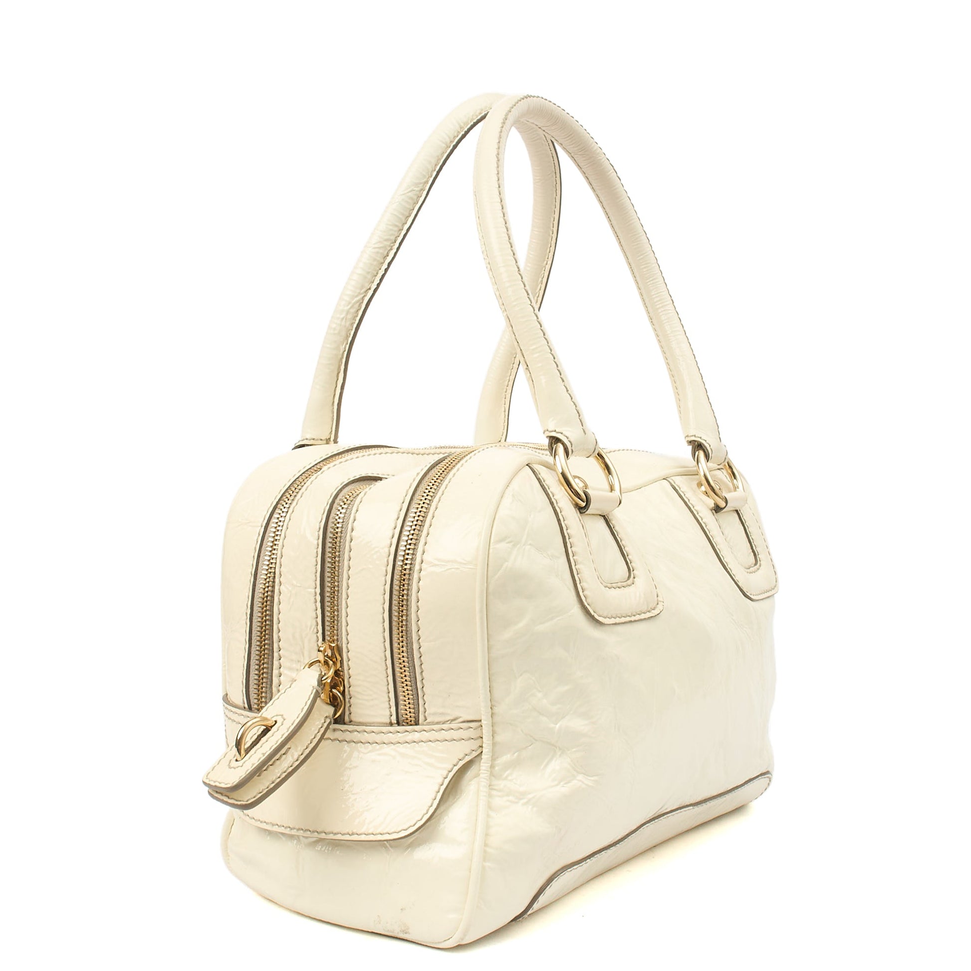 Dolce & Gabbana Shoulder Bag Tote in White, Patent Leather — Alternate View 9