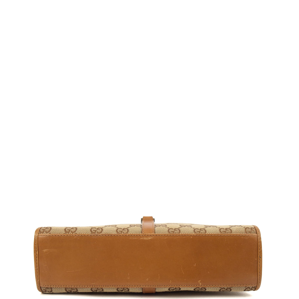 Gucci Shoulder Bag Jackie in Brown, GG Canvas — Lifestyle View