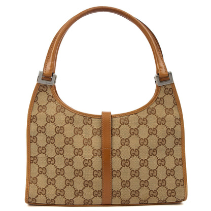 Gucci Shoulder Bag Jackie in Brown, GG Canvas — Detail View