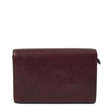 Mulberry Wallet Wallet in Burgundy, Leather — Top View