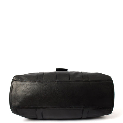 Prada Shoulder Bag Buckle Tote  in Black, Leather — Detail View