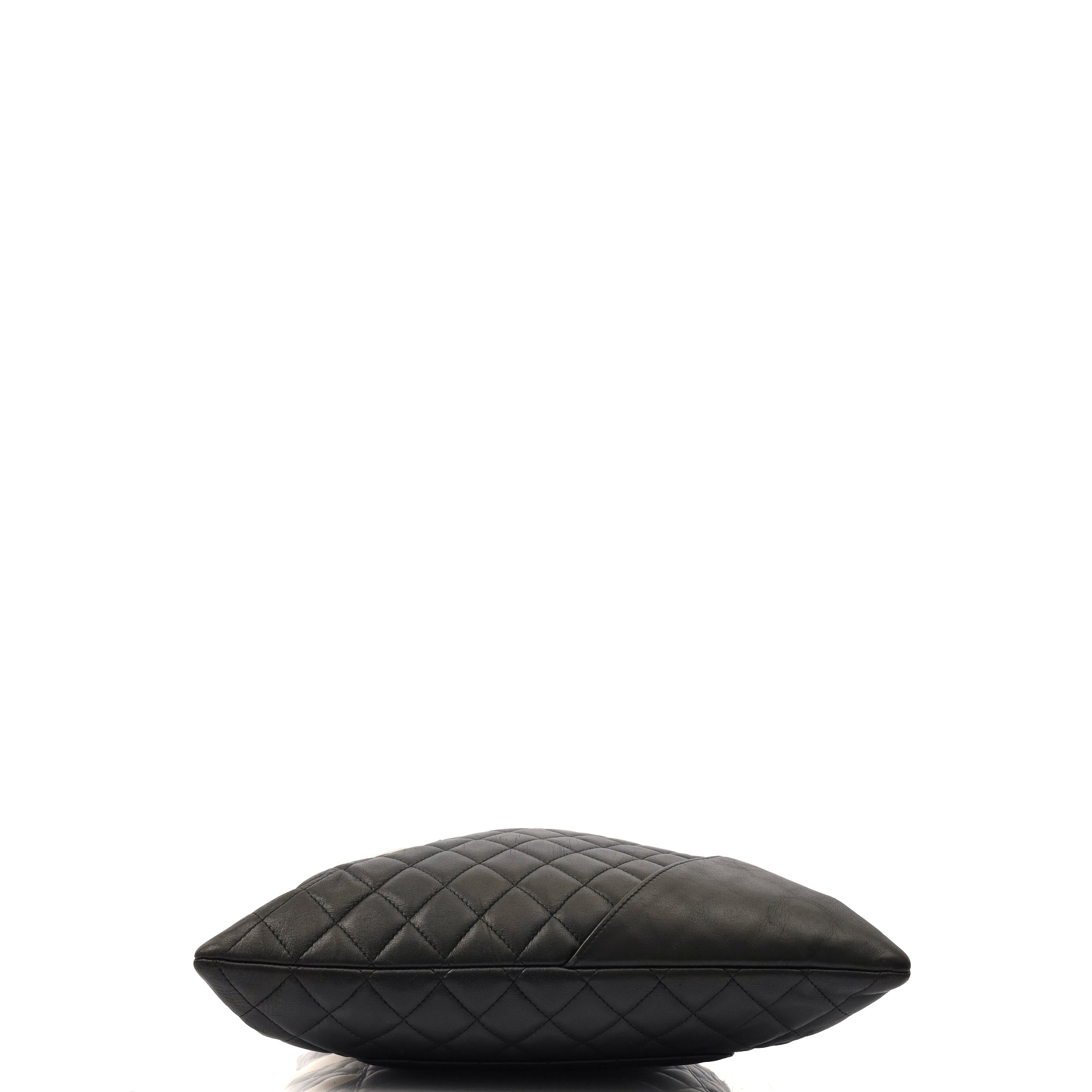 Chanel Tote Cambon Tote in Black, Calfskin Leather — Top View