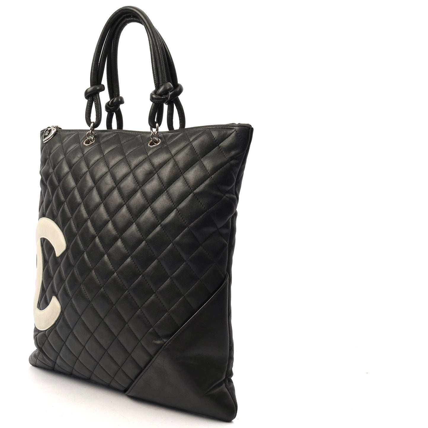 Chanel Tote Cambon Tote in Black, Calfskin Leather — Alternate View 7