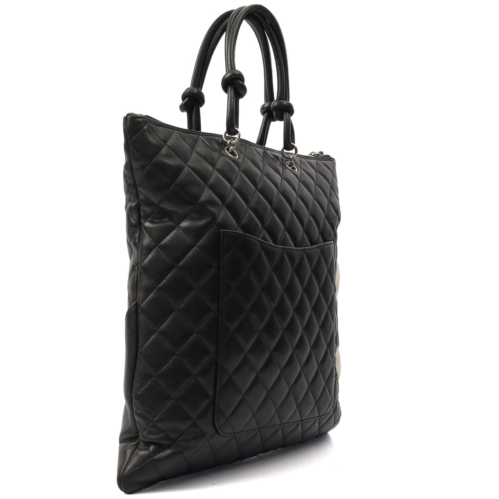 Chanel Tote Cambon Tote in Black, Calfskin Leather — Alternate View 18