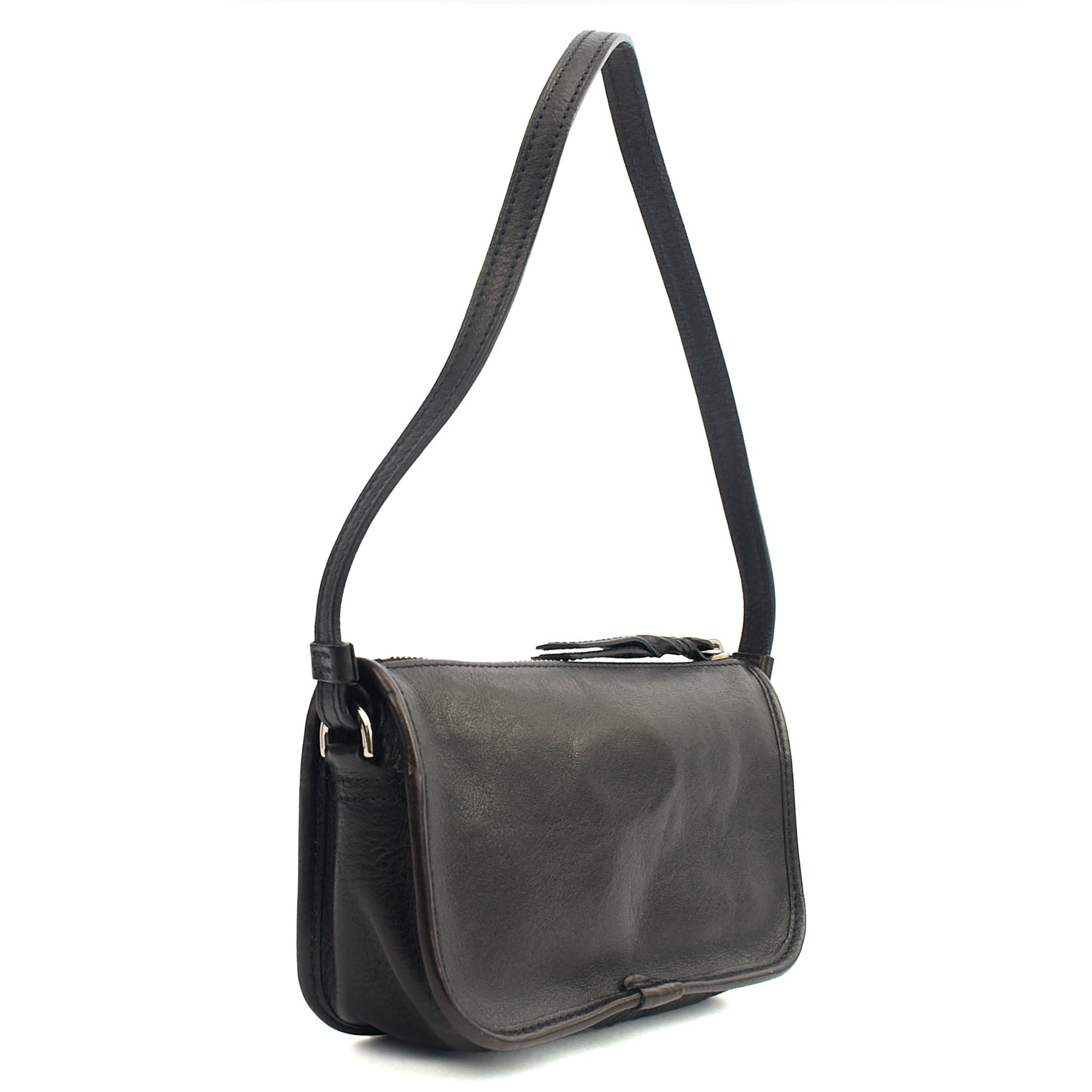 Mulberry Shoulder Bag Somerset Shoulder - Small in Black, Leather — Side View