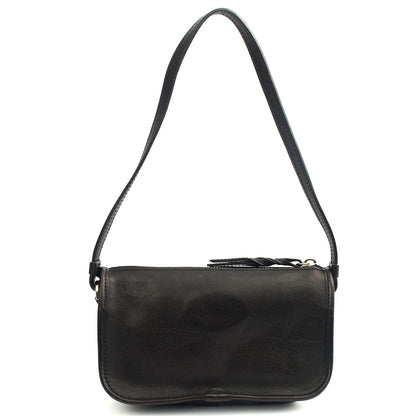 Mulberry Shoulder Bag Somerset Shoulder - Small in Black, Leather — Back View