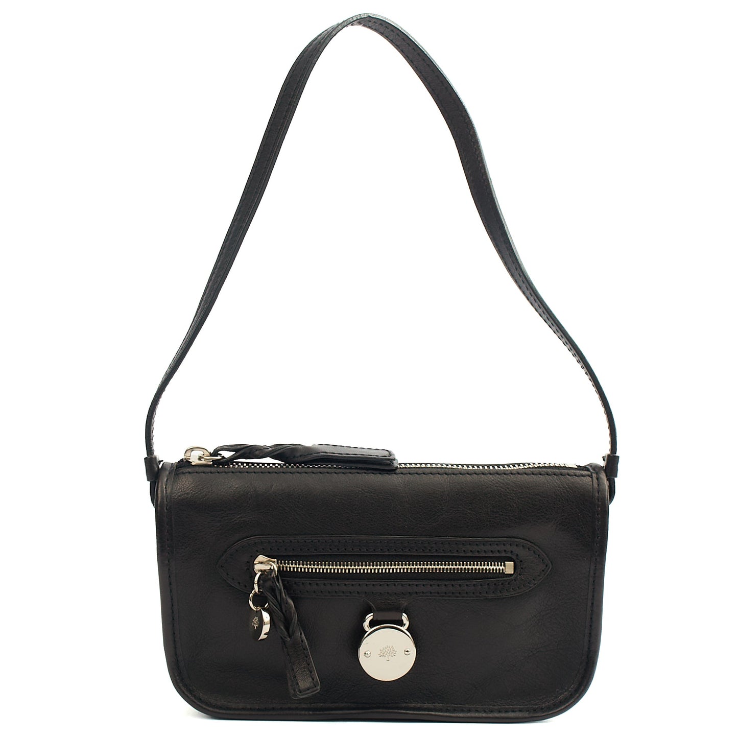 Mulberry Shoulder Bag Somerset Shoulder - Small in Black, Leather — Front View