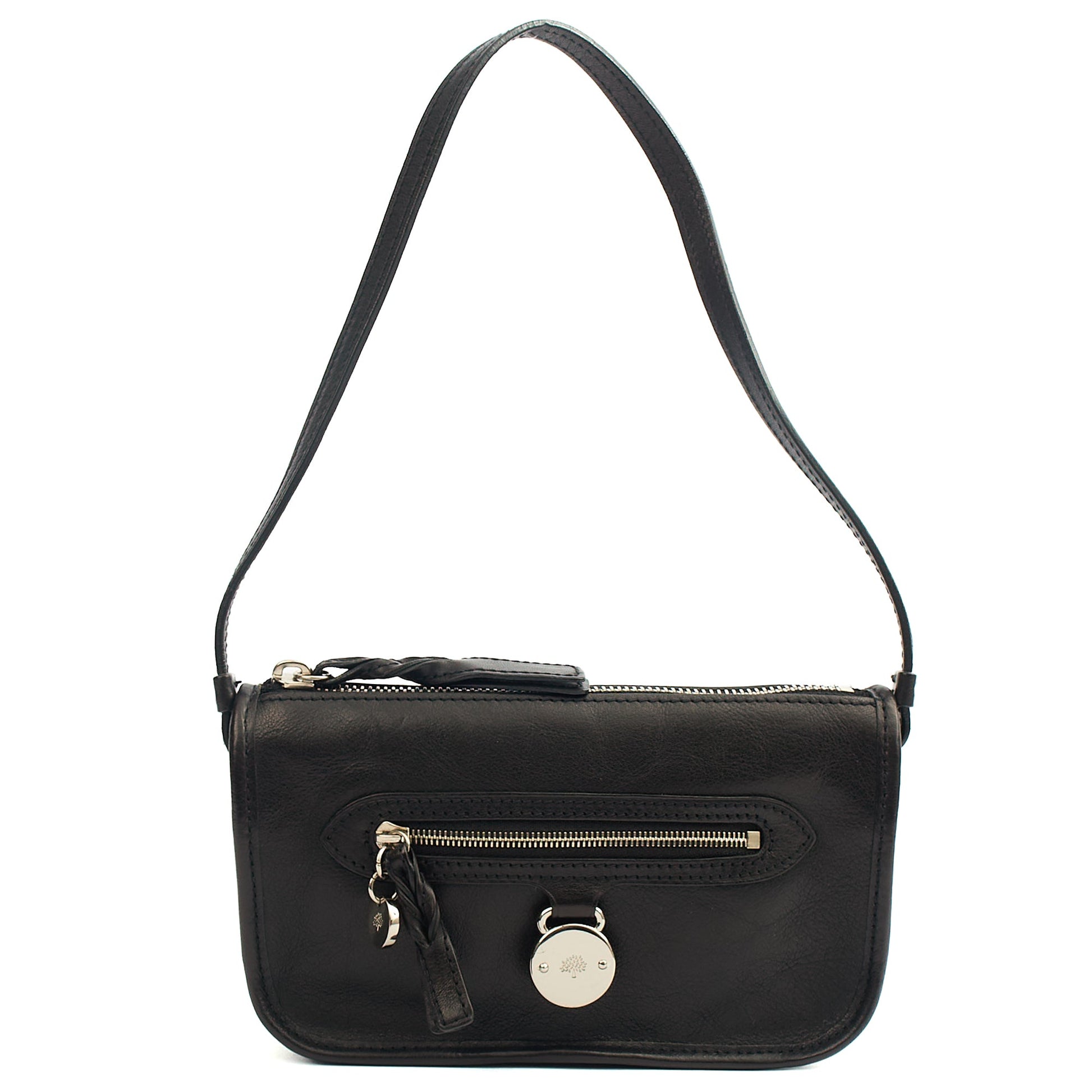 Mulberry Shoulder Bag Somerset Shoulder - Small in Black, Leather — Front View