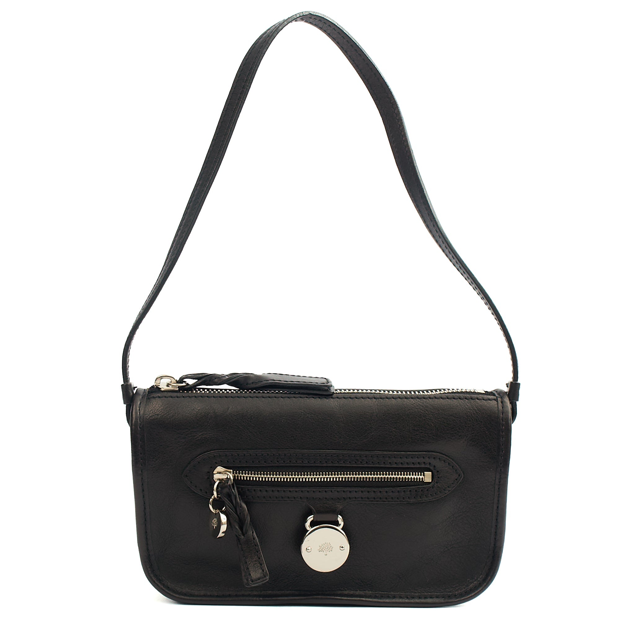Mulberry Shoulder Bag Somerset Shoulder - Small in Black, Leather — Front View
