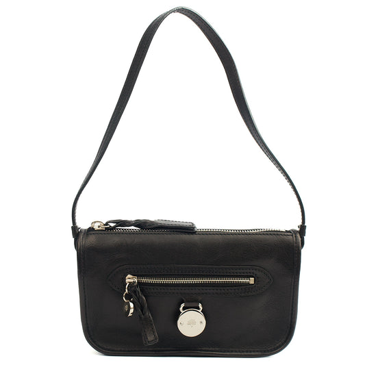 Mulberry Shoulder Bag Somerset Shoulder - Small in Black, Leather — Front View
