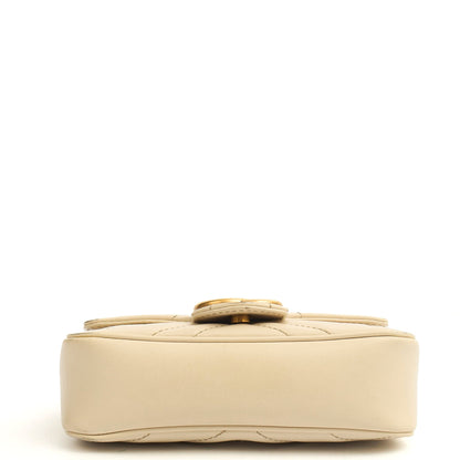 Gucci Cross Body Marmont Shoulder Flap Bag - Super Mini in Neutral, Leather — Alternate View 15