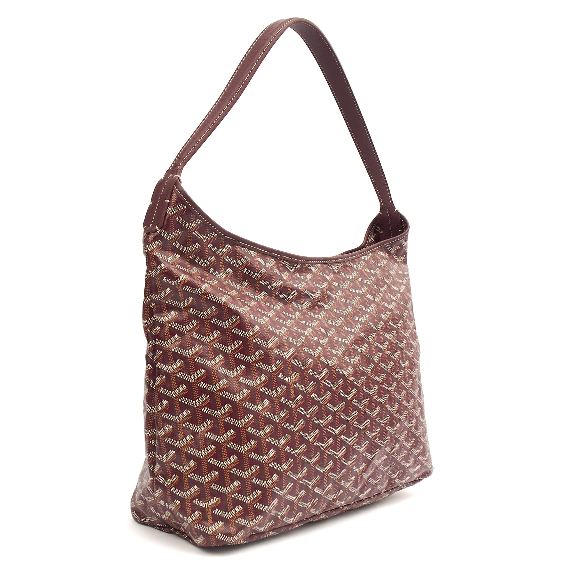 Goyard Shoulder Bag Boheme Hobo in Red, Leather — Side View