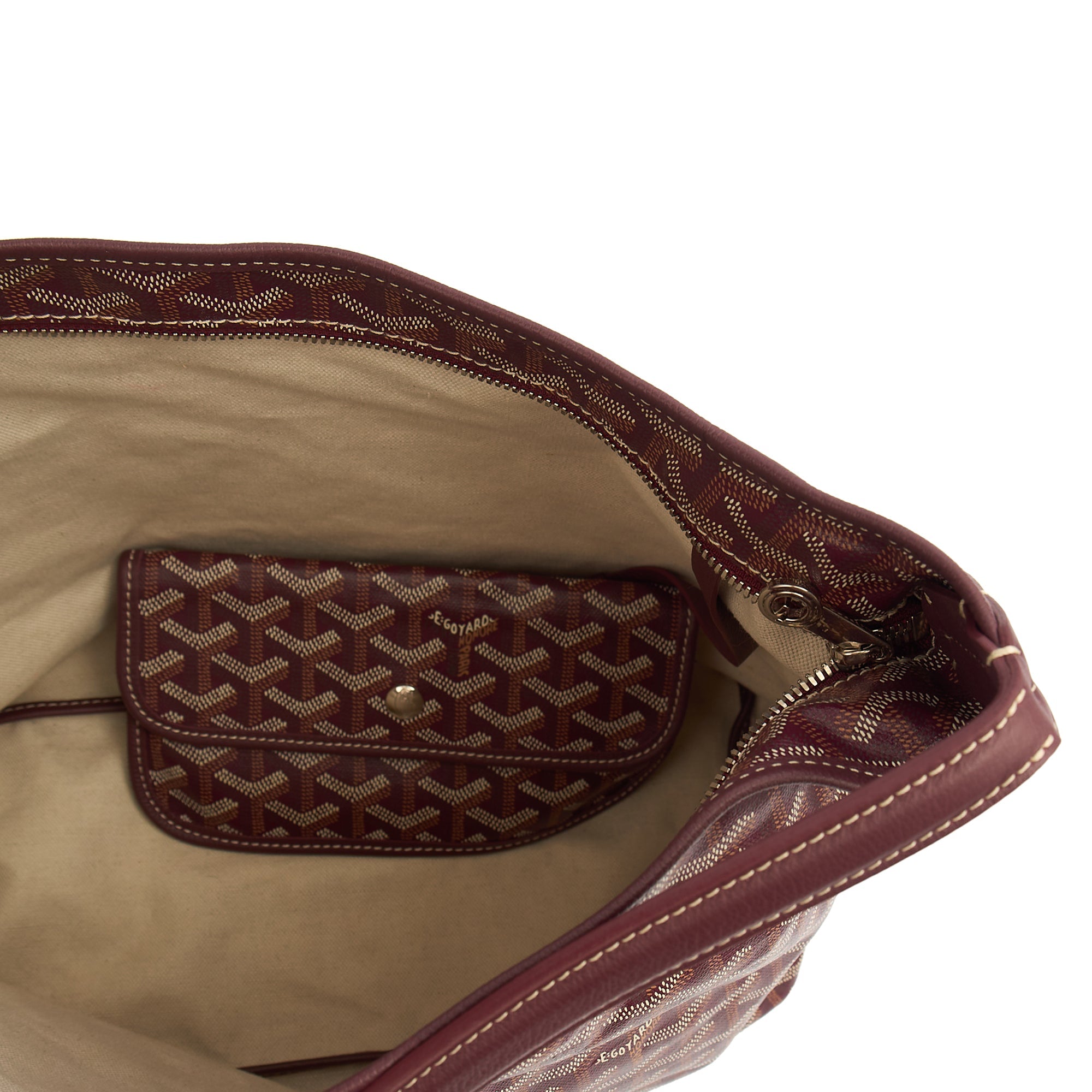 Goyard Shoulder Bag Boheme Hobo in Red, Leather — Alternate View 7