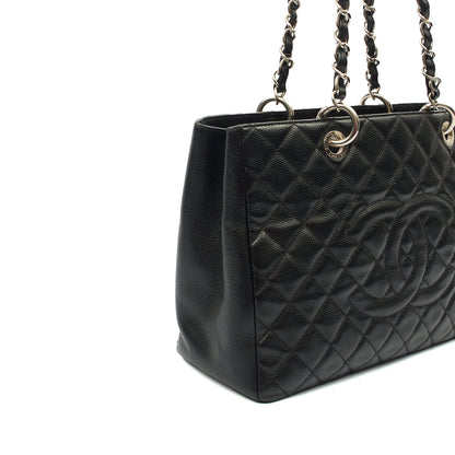 Chanel Tote Grand Shopping Tote in Black, Caviar Leather — Alternate View 23