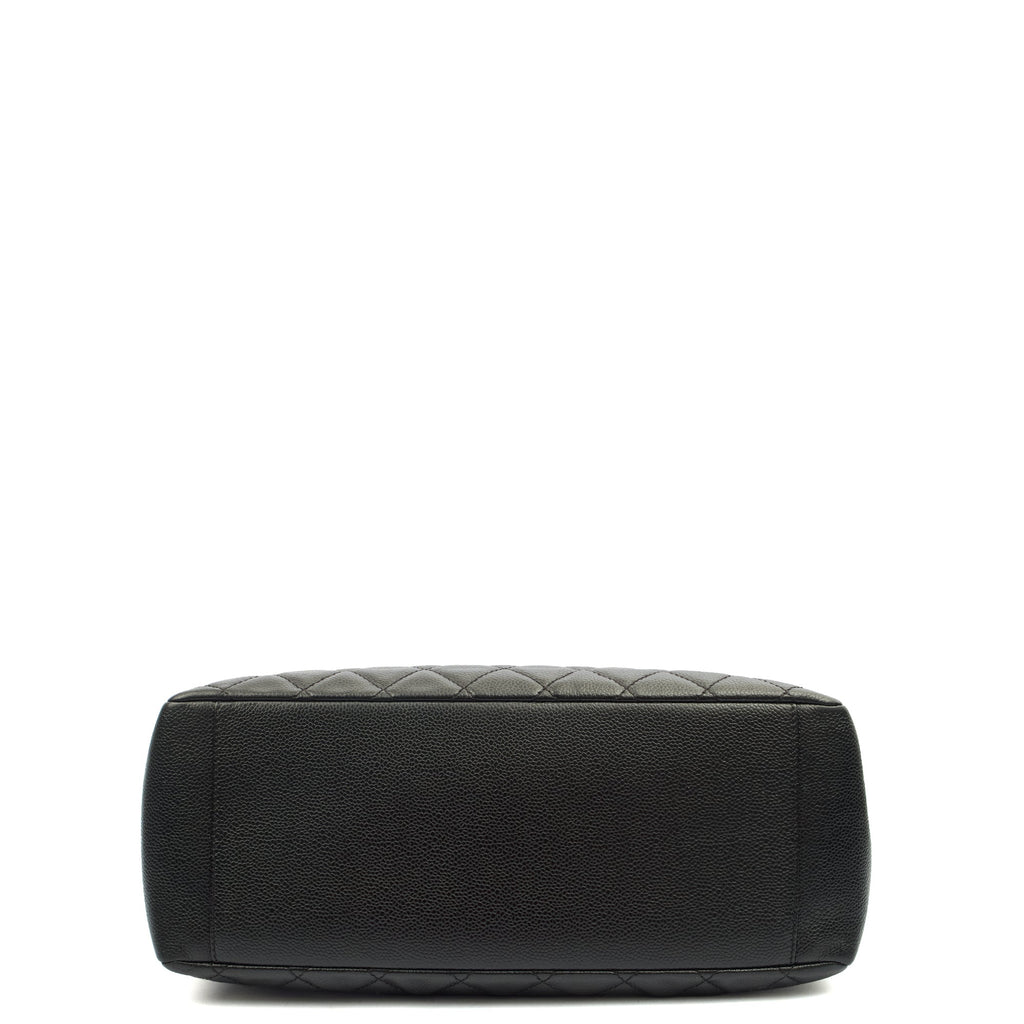 Chanel Tote Grand Shopping Tote in Black, Caviar Leather — Top View