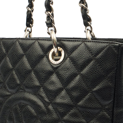 Chanel Tote Grand Shopping Tote in Black, Caviar Leather — Lifestyle View