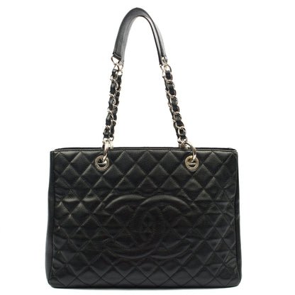Chanel Tote Grand Shopping Tote in Black, Caviar Leather — Alternate View 17